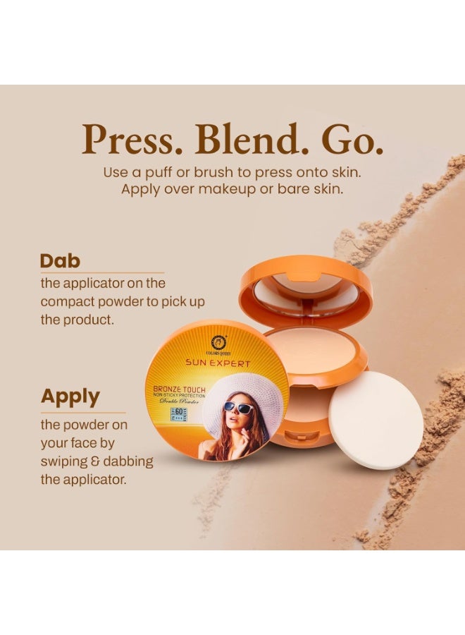 Colors Queen Sun Expert Compact Powder with SPF 60 UVA/UVB PA+++ | UV Protection, Oil Control, Easy to Blend Matte Finish, Long Wearing & Lightweight Compact Powder (02 - Ivory, 15g) - Image 3